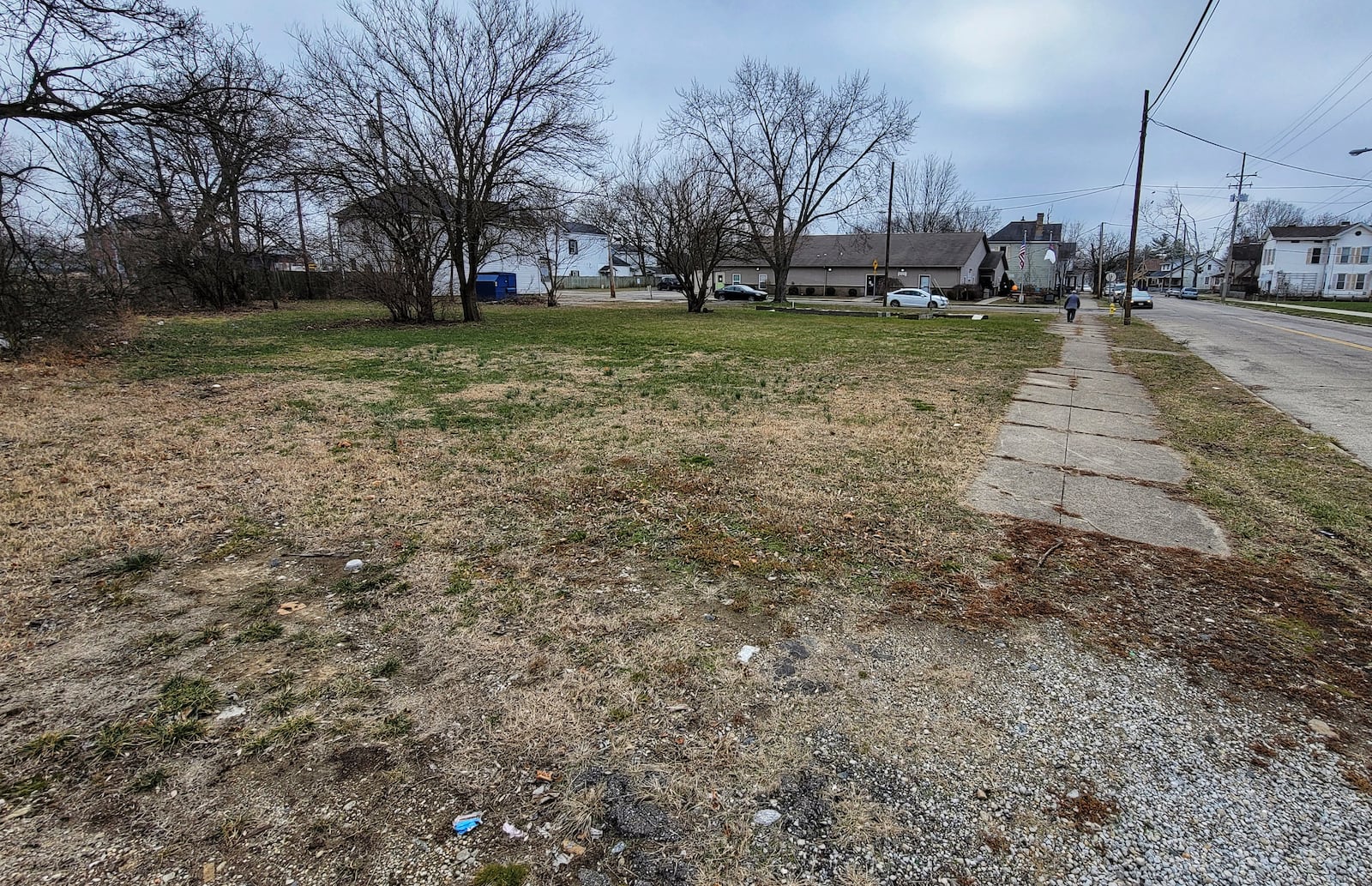 Here's what the land looked like before it became a pollinator park that can help pollinating insects, and also feed people at the nearby New Life Mission. Before the transformation into a park, homeless people occasionally camped on the property. NICK GRAHAM/STAFF