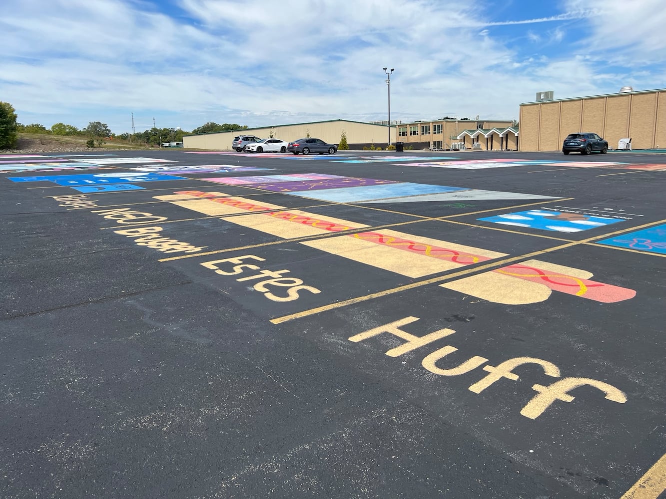 Badin High School senior parking lot spaces