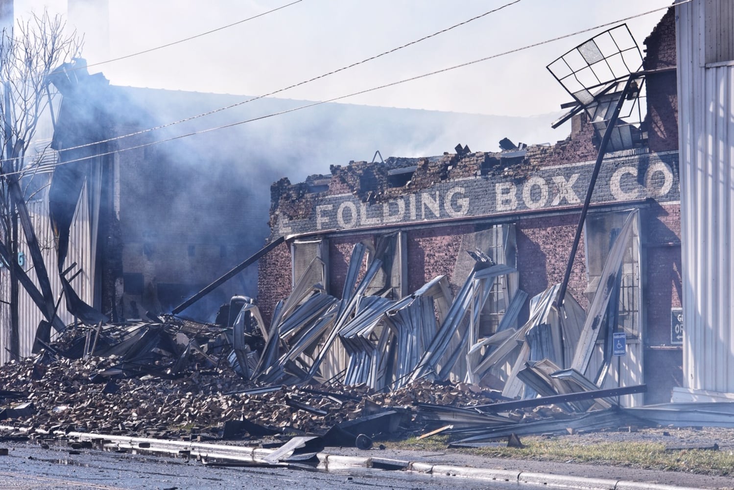 PHOTOS: Large fire at old Middletown Paperboard building on New Year’s Day