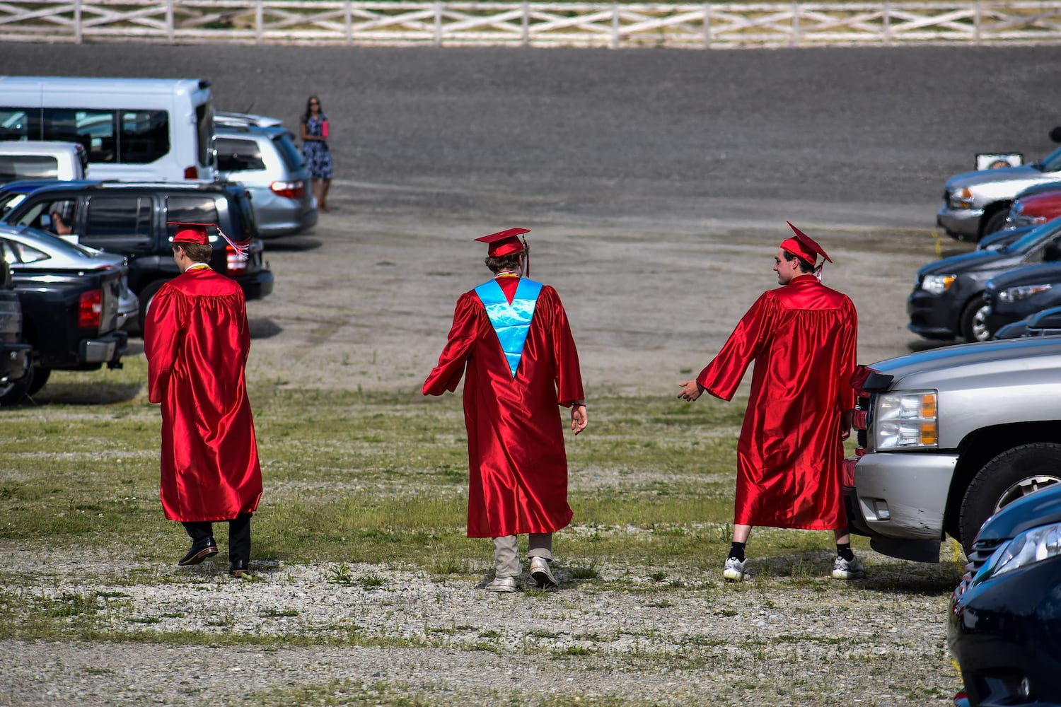 Madison High School drive-thru graduation ceremony at Land of Illusion