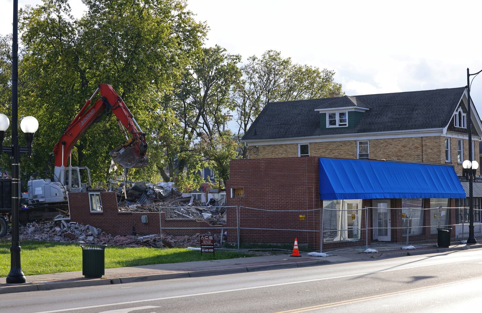 Demolition is happening this week to make progress toward the Rossville Flats complex in Hamilton. It will include about 75 to 80 apartments in the 300 block of Main Street. Frost Factory, which has been a hit at Liberty Center with real-fruit slushies for adults and kids, including alcohol for the adults, signed a lease to open a second location next year on the street level of the complex. Officials say it is the first new construction of apartments in the commercial stretch of Main Street near the Great Miami River in about a century. NICK GRAHAM / STAFF