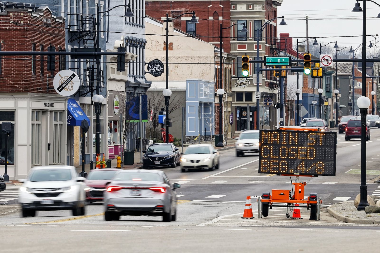 Main Street in Hamilton will close for five days beginning April 8 for utility work. NICK GRAHAM/STAFF