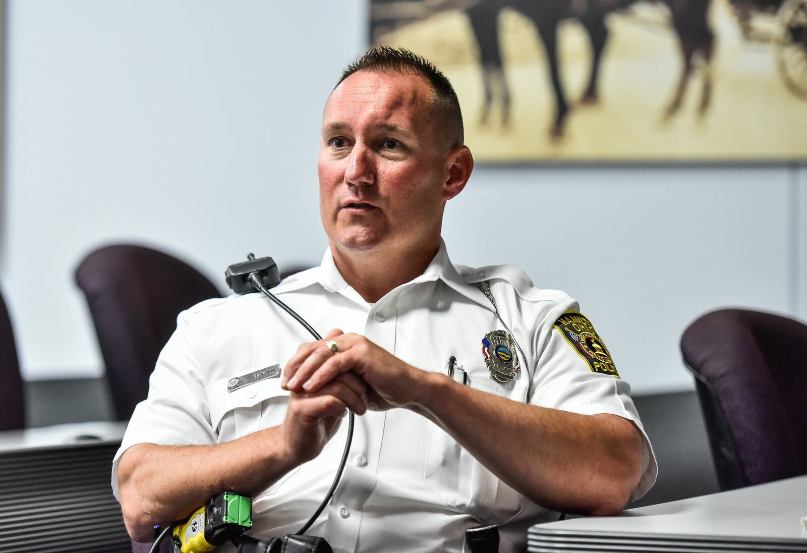 Hamilton Police Officer Brian Wynn has received awards not only from his own city government, but also the Ohio Kentucky Indiana Regional Council of Governments for a program that links drug addicts with therapy. Wynn and others are part of Fort Hamilton Hospital’s Opiate Recovery Taskforce. 