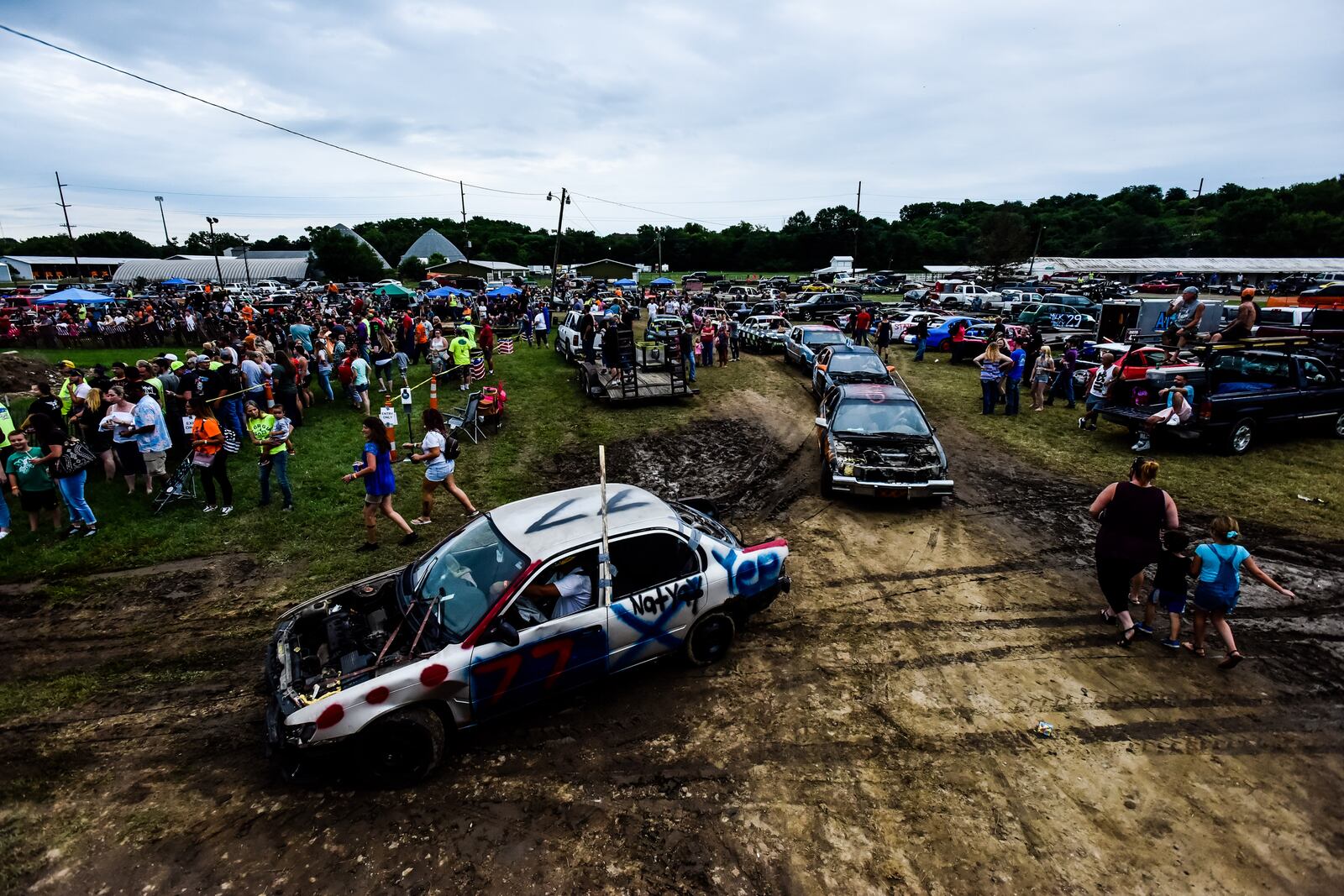 The demolition derby was held at the Butler County Fair Friday, July 31, 2020 in Hamilton. NICK GRAHAM / STAFF