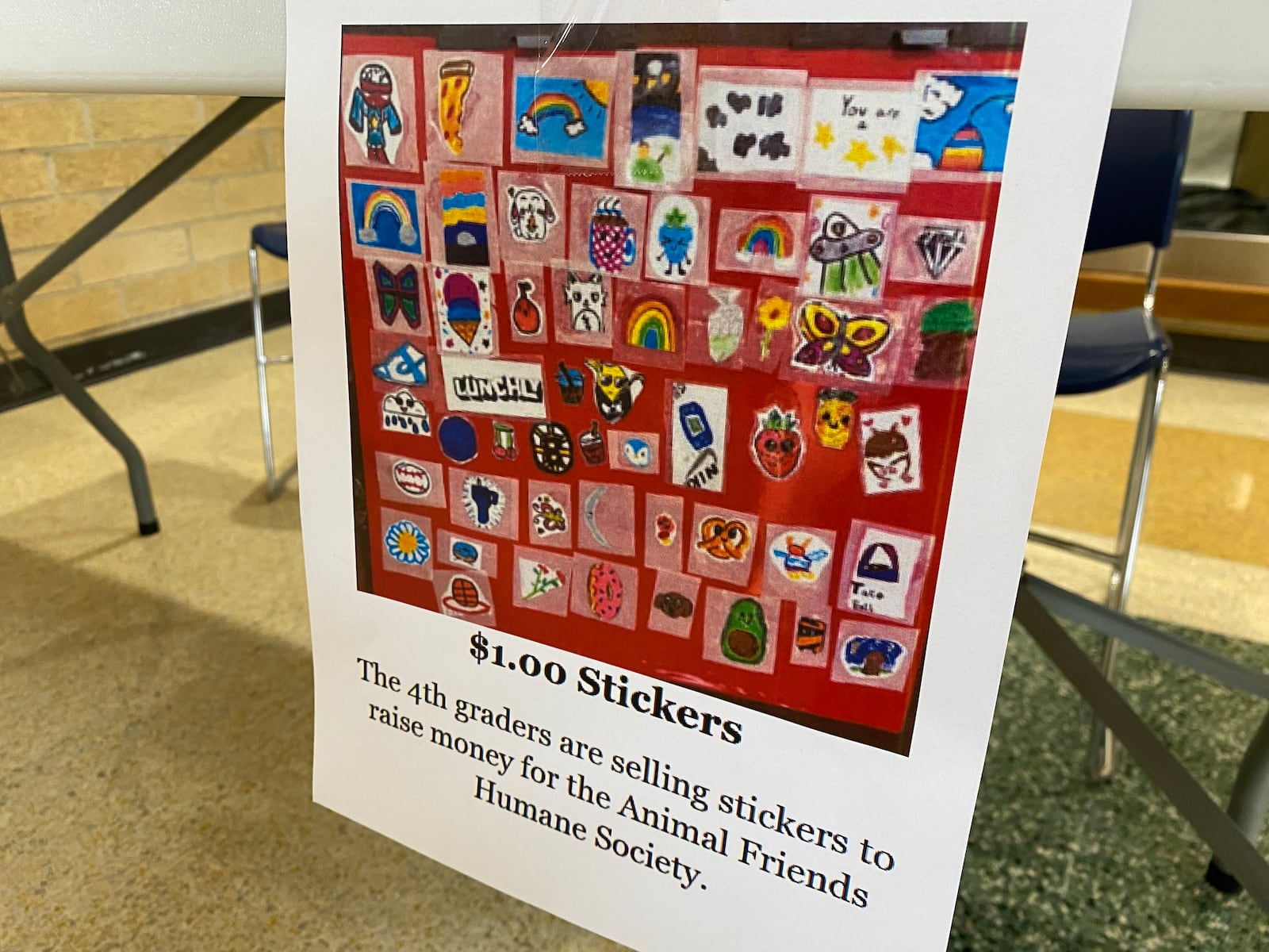 Once a month, a group of classes set up tables to raise money through what's called Charities For Change by selling various items, like homemade stickers or hand-painted rocks, and donating proceeds to either a local, national or international charity. Also, every week, students at Ridgeway Elementary are honored on World Changers Wednesdays for making a change in their corner of the world. They're honored with their picture on a wall with a description of what they did to make a change. PHOTO PROVIDED BY TVHAMILTON