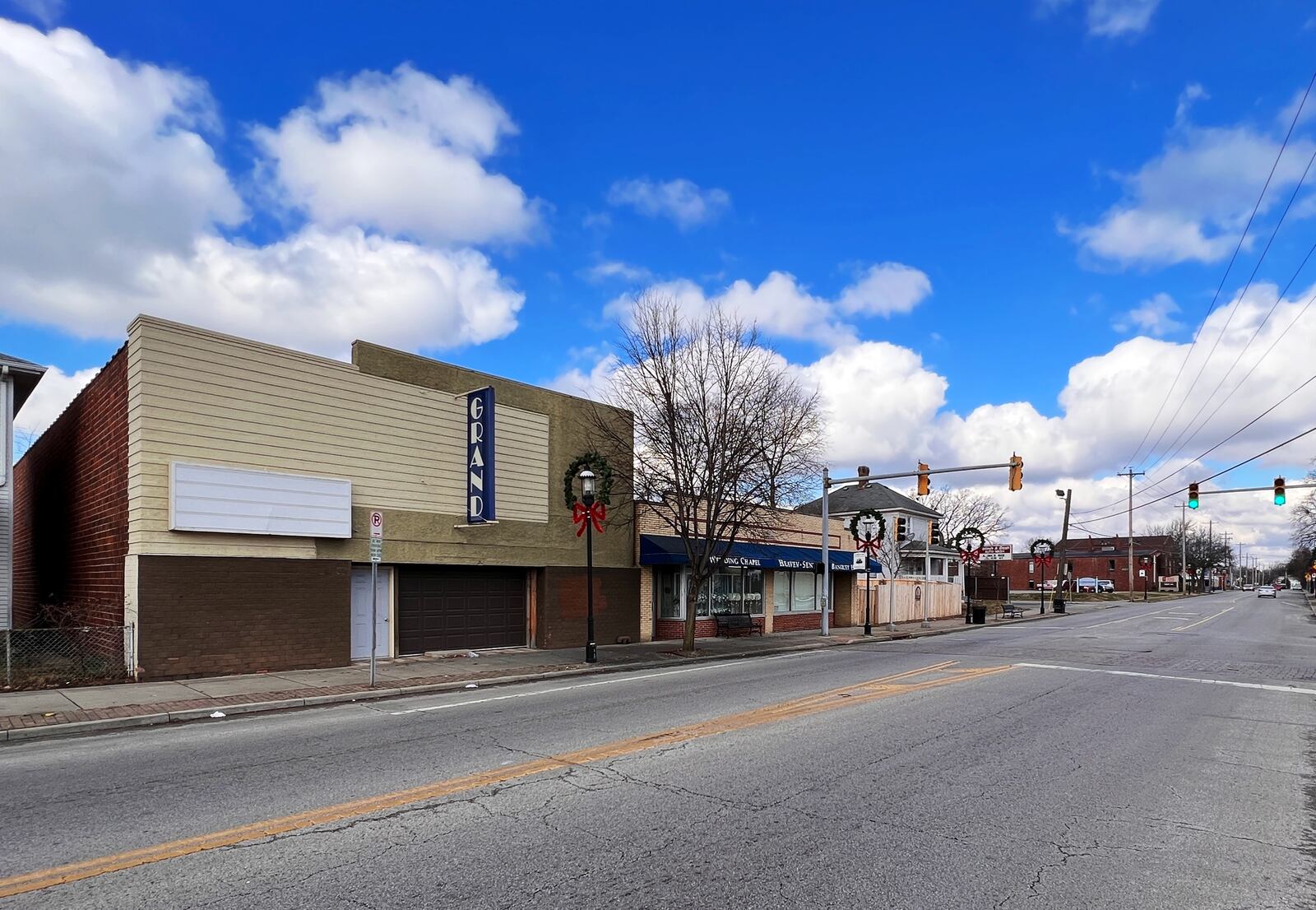 The former Linden Theater, later renamed the Grand, may become a music-entertainment in Hamilton's Lindenwald neighborhood, with musician David Shaw of the Revivalists interested in the project. NICK GRAHAM/STAFF