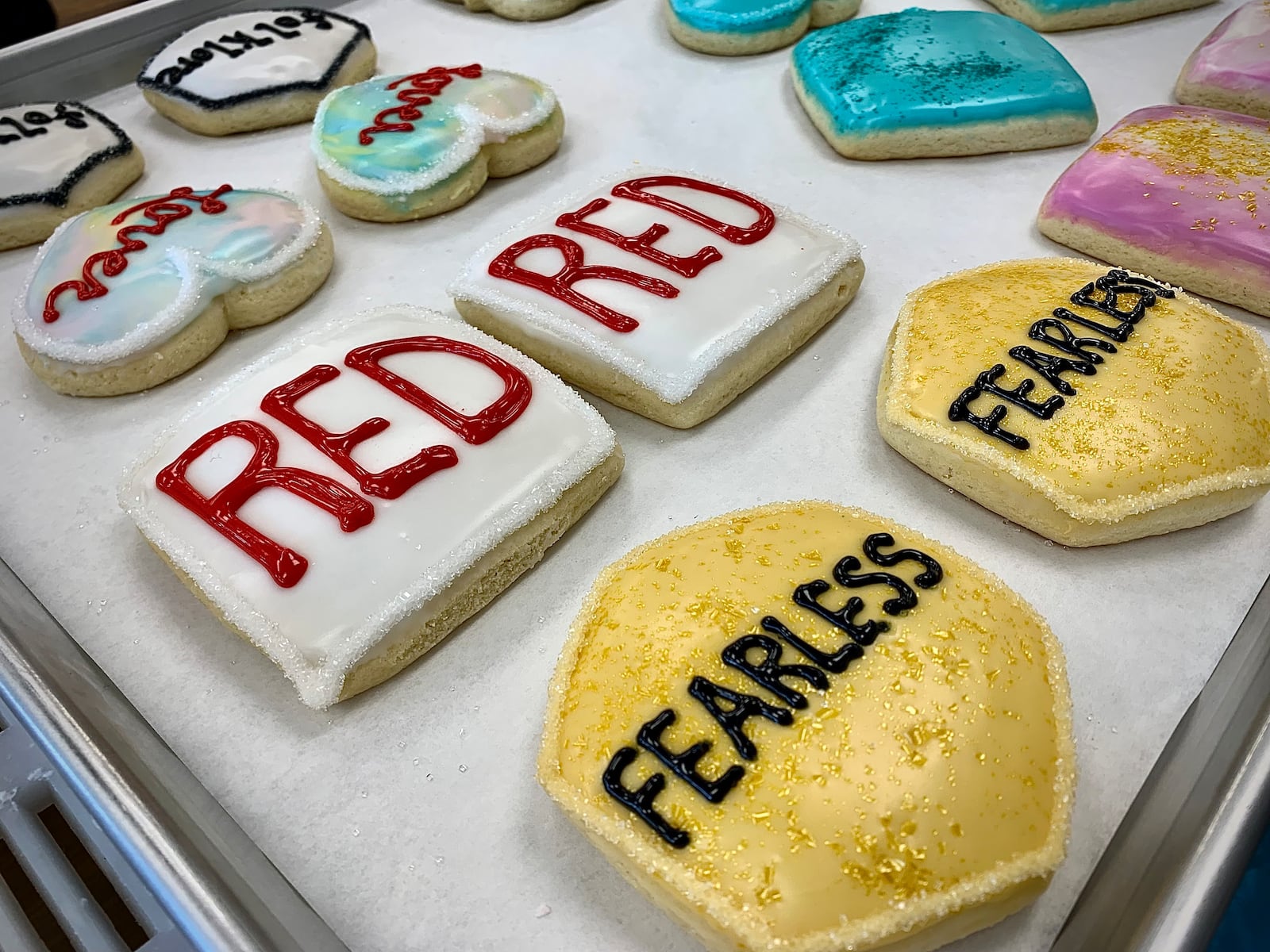 Laura's Cookies is making Taylor Swift ERAS tour custom cookies. Laura's Cookies are sold exclusively through Dorothy Lane Market. MARSHALL GORBY\STAFF