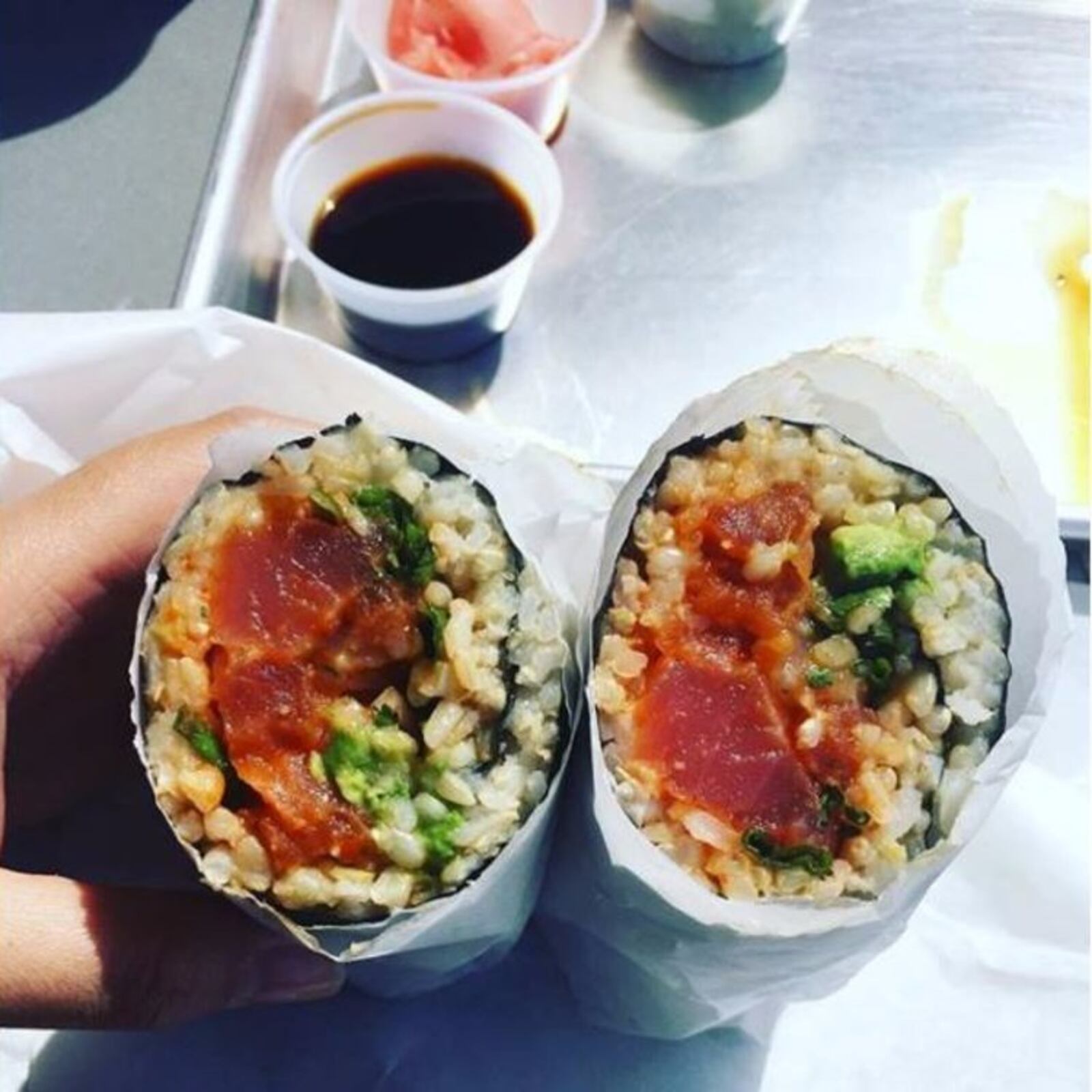 Roll On In, a sushi burrito restaurant, opens May 2 at 102 Main St. in Hamilton. CONTRIBUTED