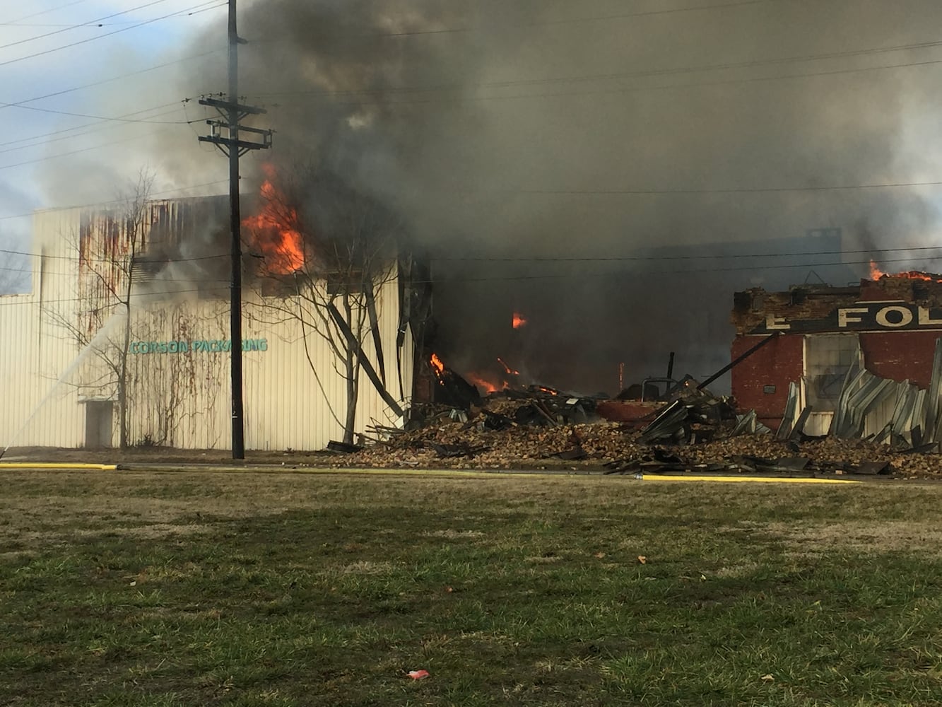 PHOTOS: Large fire at old Middletown Paperboard building on New Year’s Day