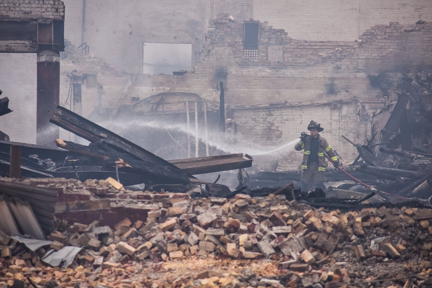 PHOTOS: Aftermath of huge New Year’s Day warehouse fire in Middletown