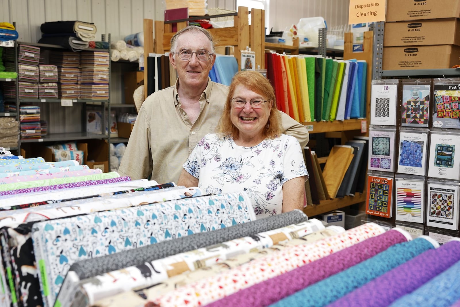 Marian and Warren Wohlafka have won the small business person the the year award for 2022 for their S.A.N.E. sewing and housewares business on Millville Avenue. NICK GRAHAM/STAFF