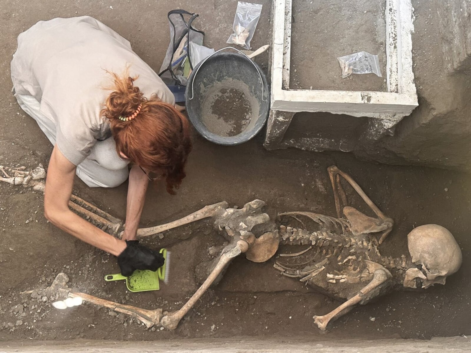 Two new skeletal remains unearthed at Pompeii site. PROVIDED BY POMPEIISITES.ORG