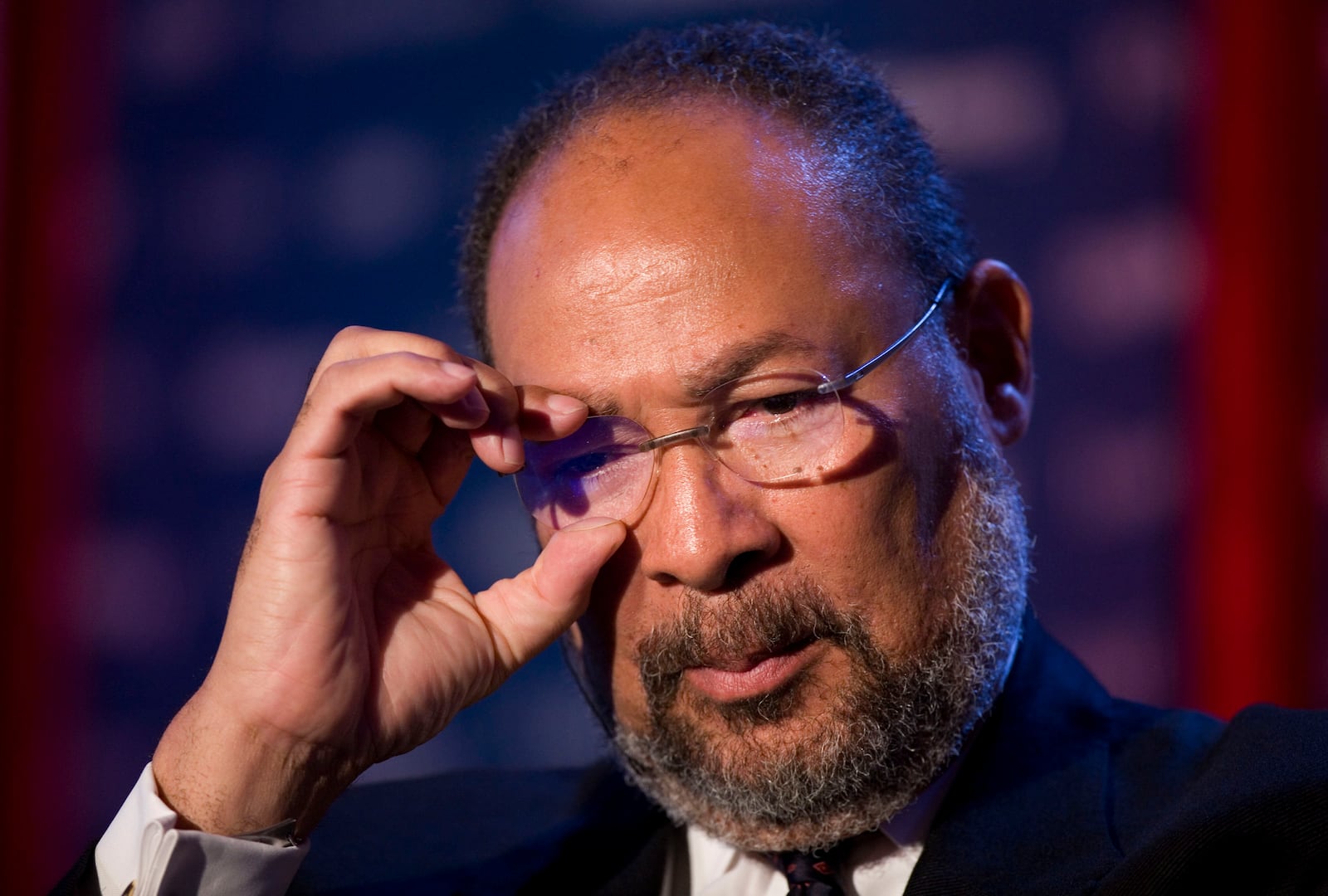 FILE - Richard Parsons, Chairman of Citigroup, speaks at Time Warner's headquarters Monday, June 15, 2009 in New York. (AP Photo/Mark Lennihan, File)