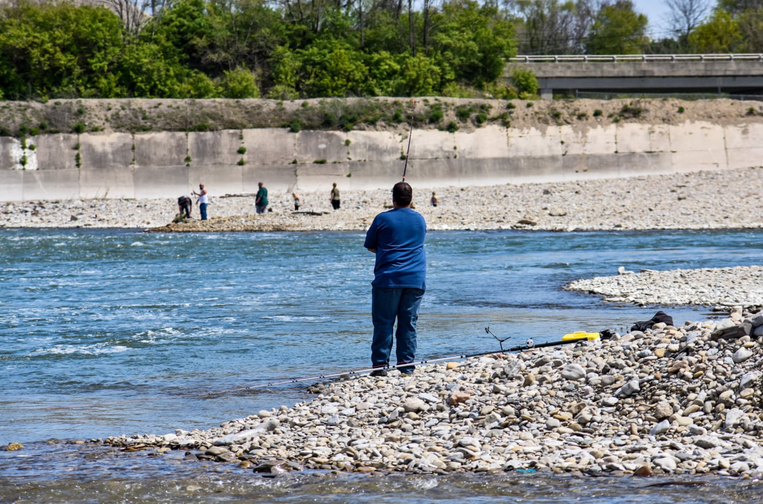 People enjoy the Spring weather in Hamilton