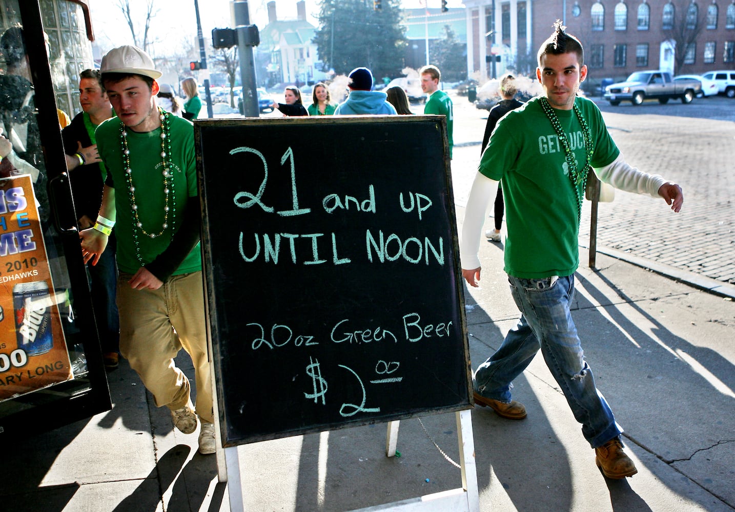 Green Beer Day in Oxford through the years