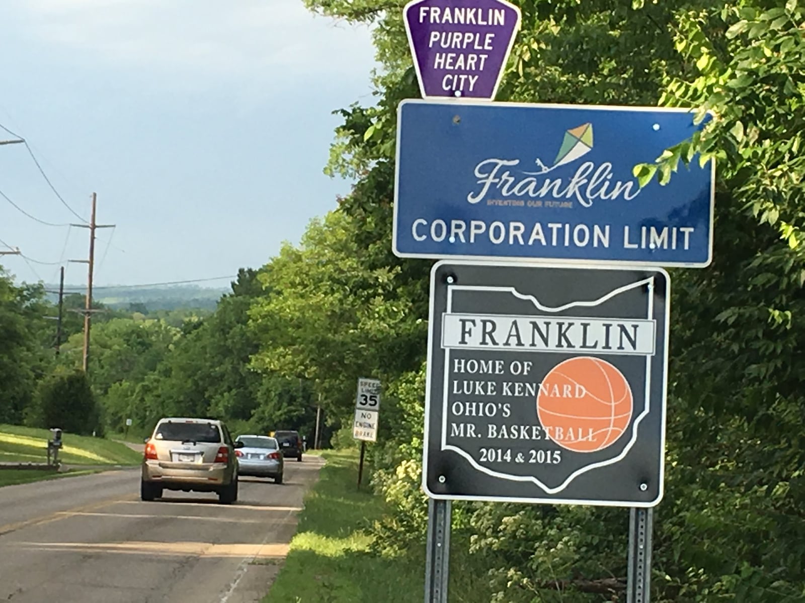 Franklin has re-posted three of the Luke Kennard Ohio Mr. Basketball signs in the city. Last year, city officials took down the signs after two were stolen. 