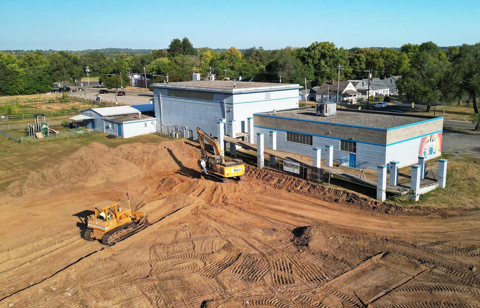 Construction work had begun on the renovation and addition to the Robert "Sonny" Hill Community Center on Thursday, Sept. 12, 2024 on Lafayette Ave. in Middletown. NICK GRAHAM/STAFF