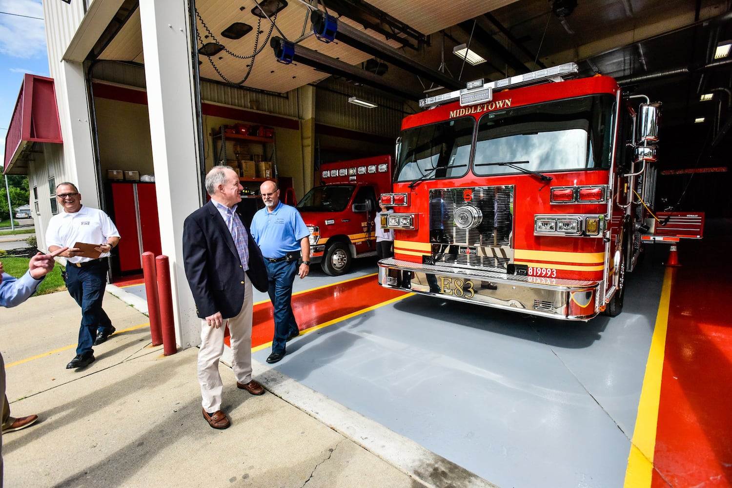 City council and officials tour Middletown fire stations