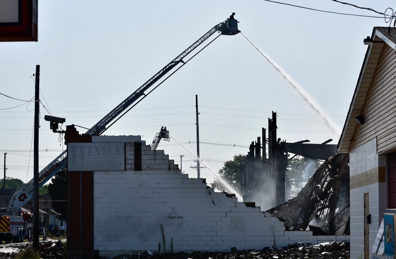 PHOTOS: Crews battle massive warehouse fire in Hamilton