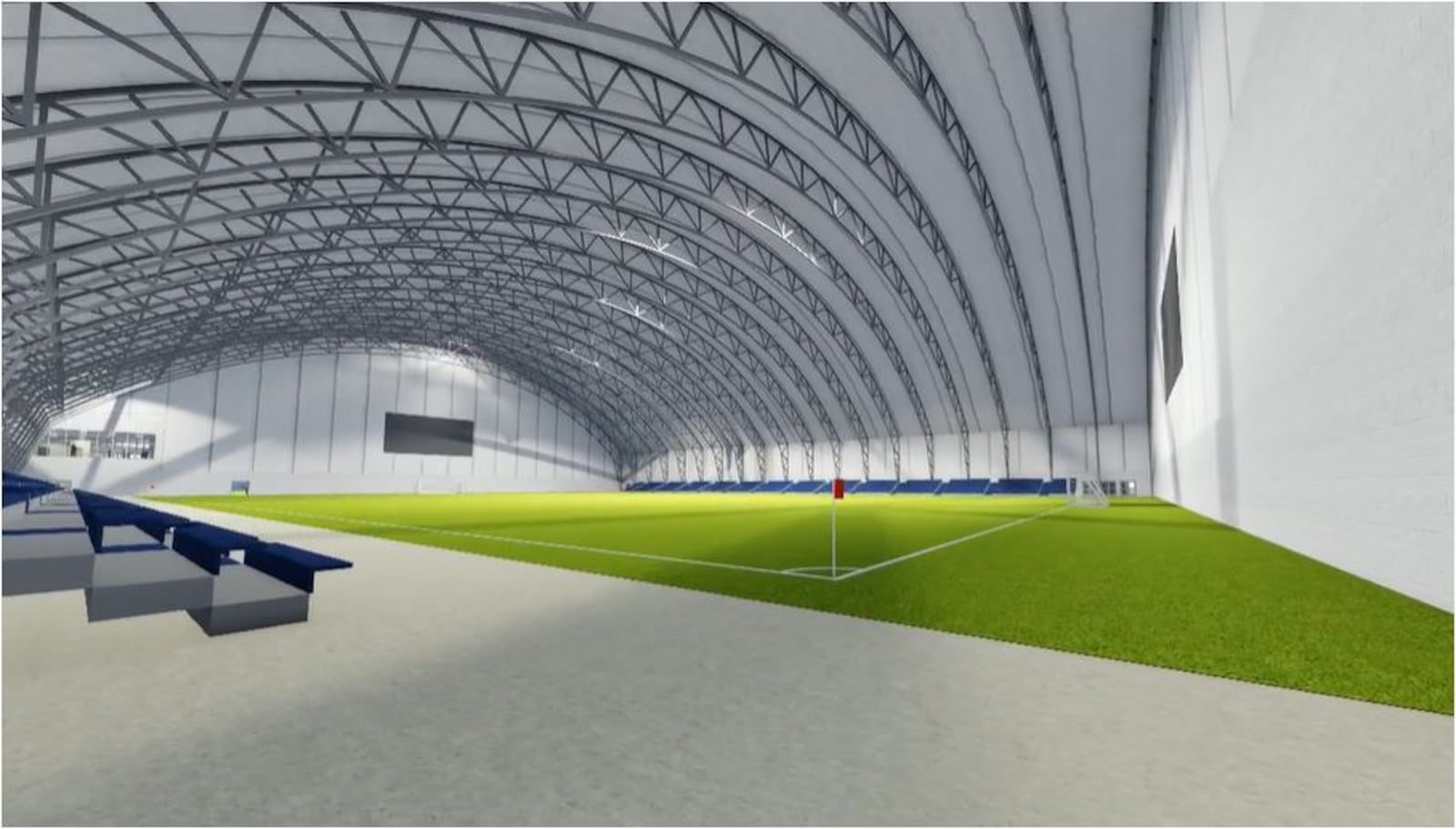 This gives a general idea of what part of the Spooky Nook Sports Champion Mill indoor sports complex will look like. More updated images, showing more closely what it will look like, have not yet been posted. PROVIDED