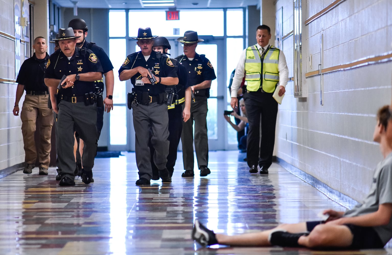 Active shooter training at Ross Middle School