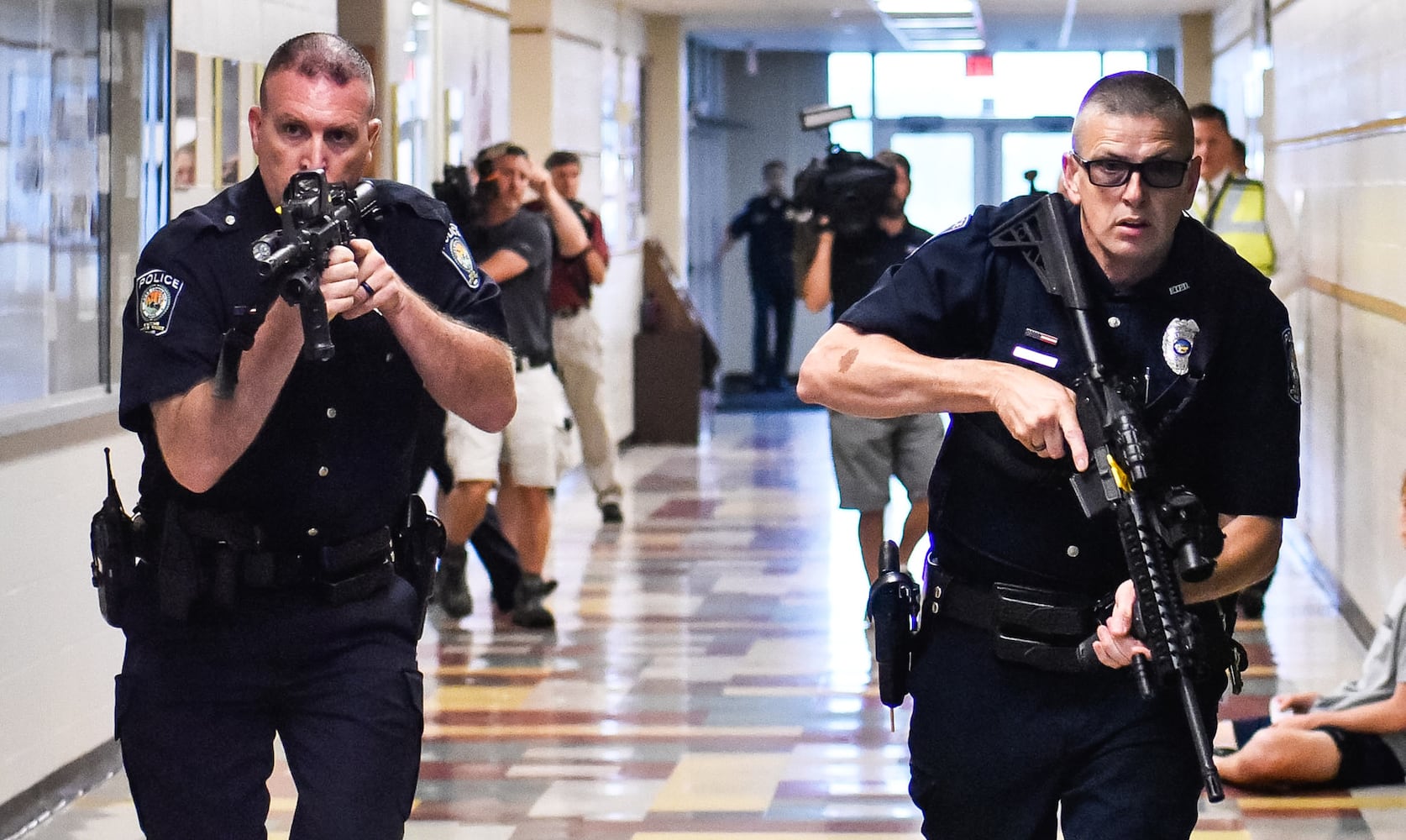 Active shooter training at Ross Middle School