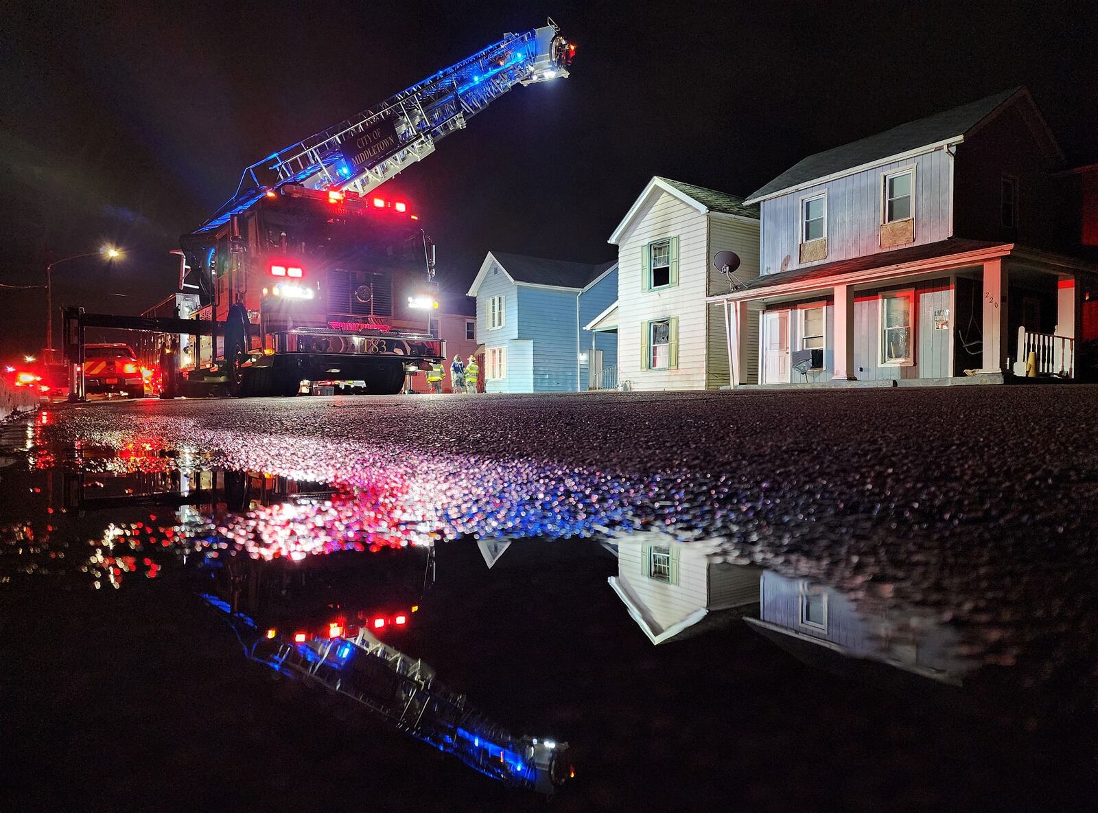 The division of fire was dispatched about 7:10 p.m.to 218 Charles St. in Middletown for a report of fire. NICK GRAHAM/STAFF