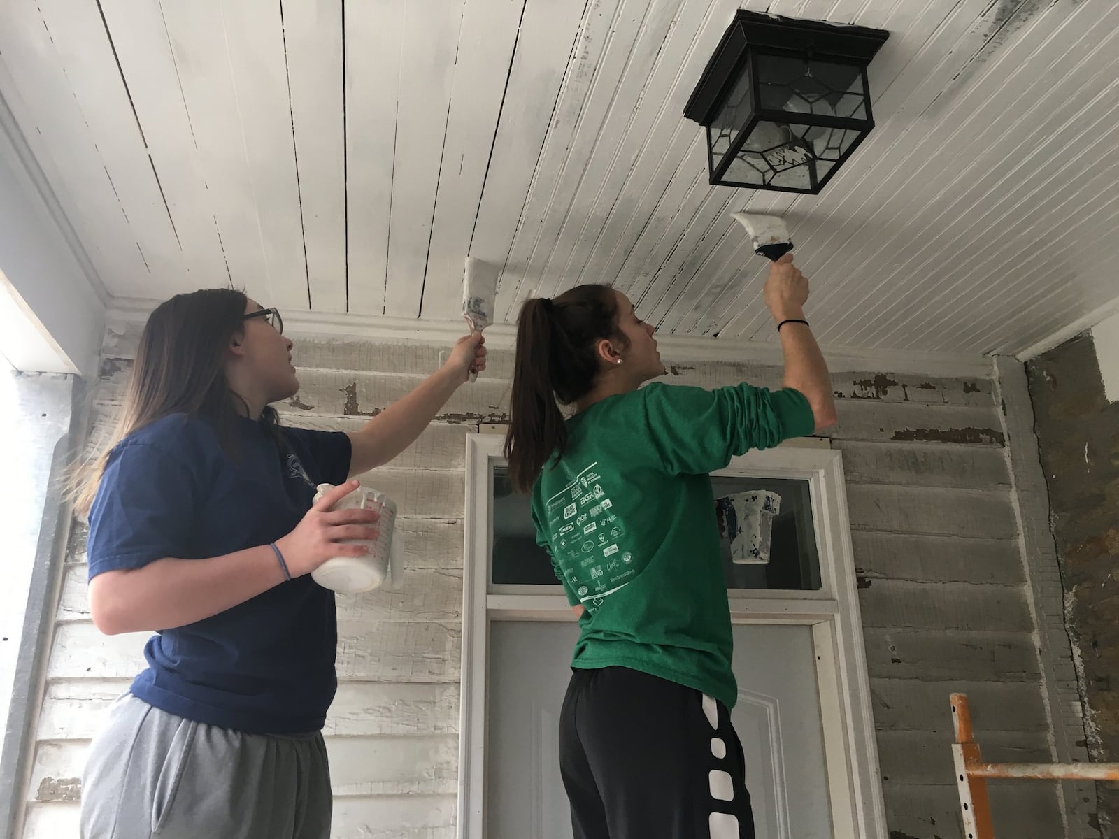 Badin High School students recently volunteered to help complete projects at The Father’s House in Hamilton. 