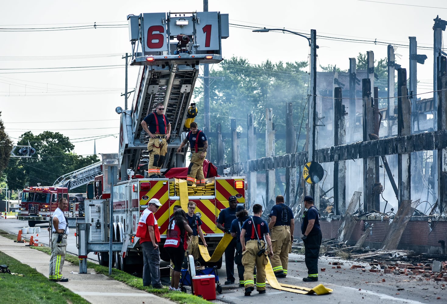 Aftermath of massive warehouse fire in Hamilton