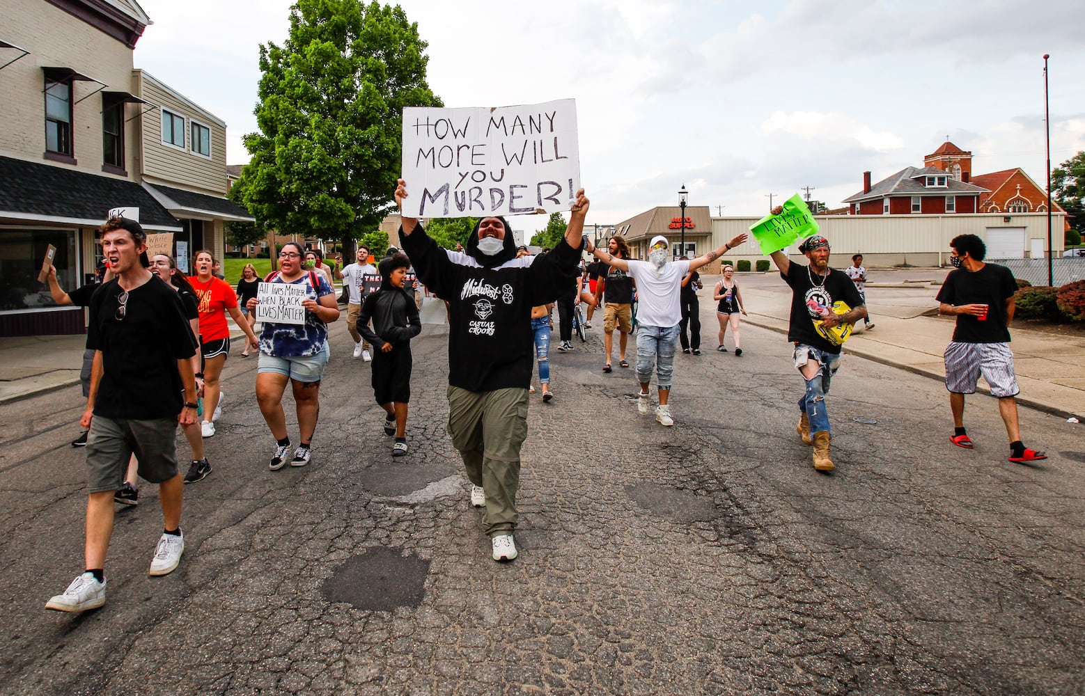 Crowd gathers for peaceful protest and march in Middletown