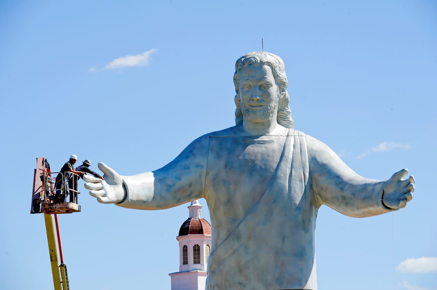 Throwback Thursday Jesus statue burns to the ground