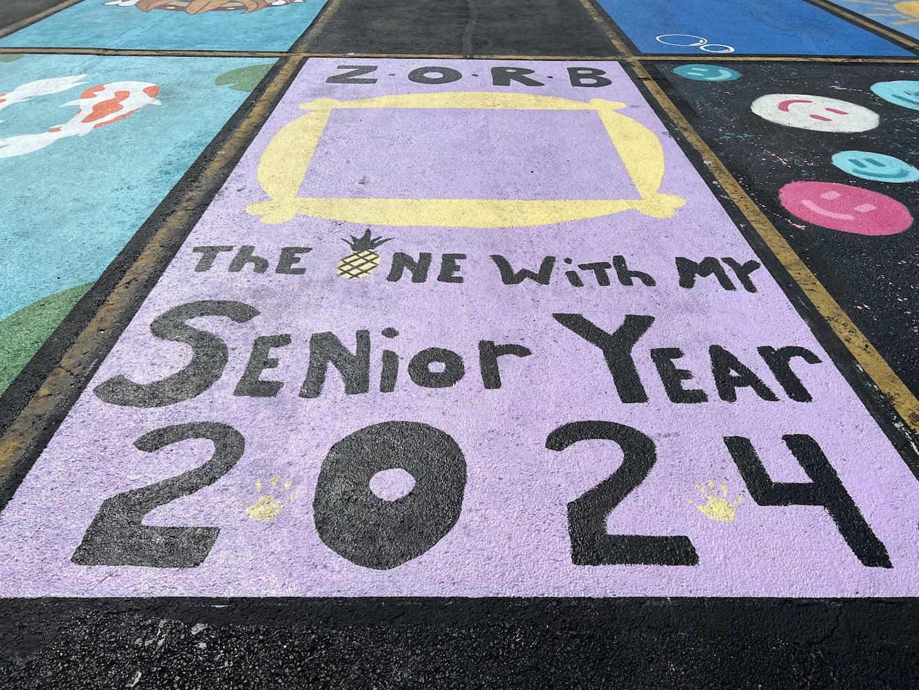 Badin High School senior parking lot spaces