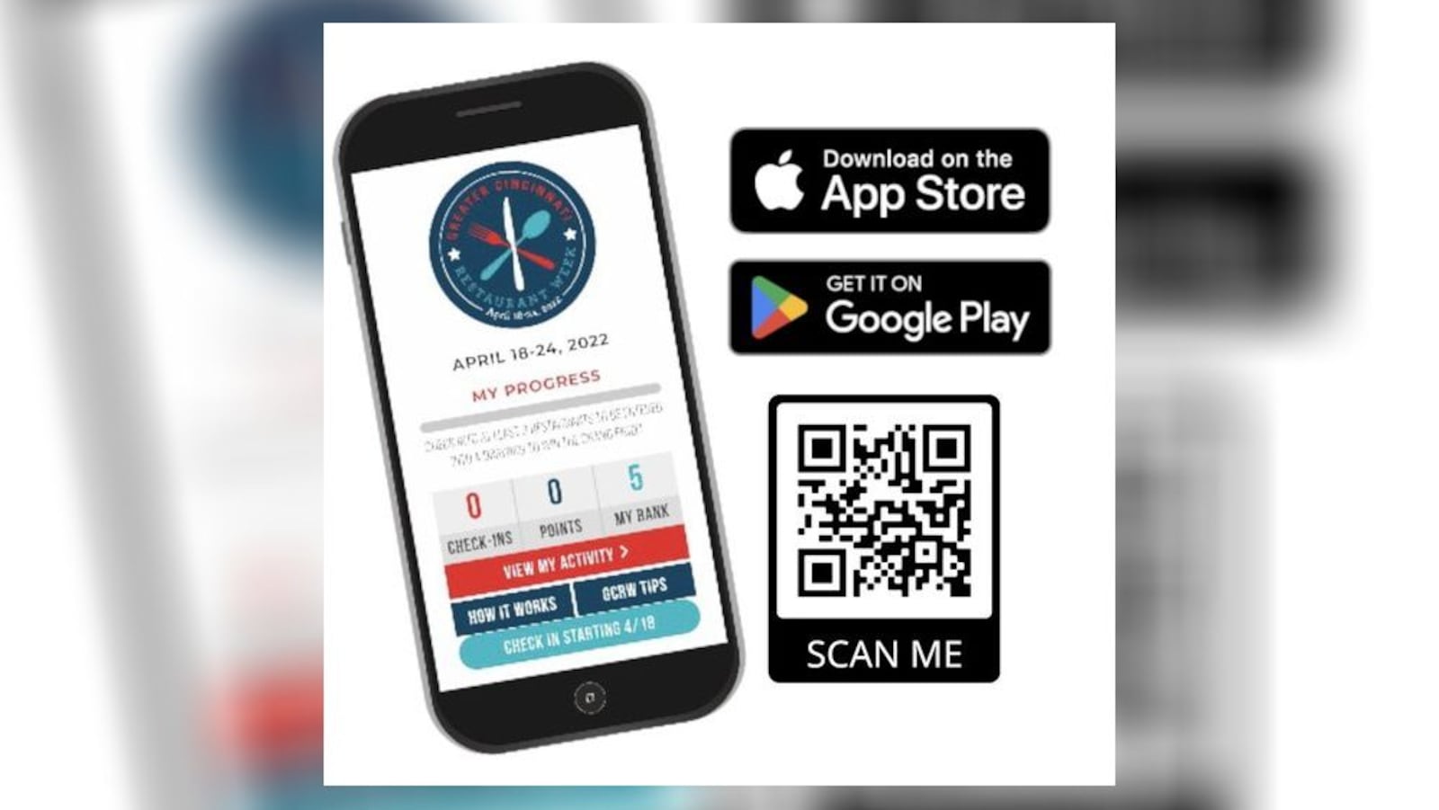 Greater Cincinnati Restaurant Week has an official app, which features the full list of participating restaurants, GCRW menus, location, hours of operation and more. CONTRIBUTED