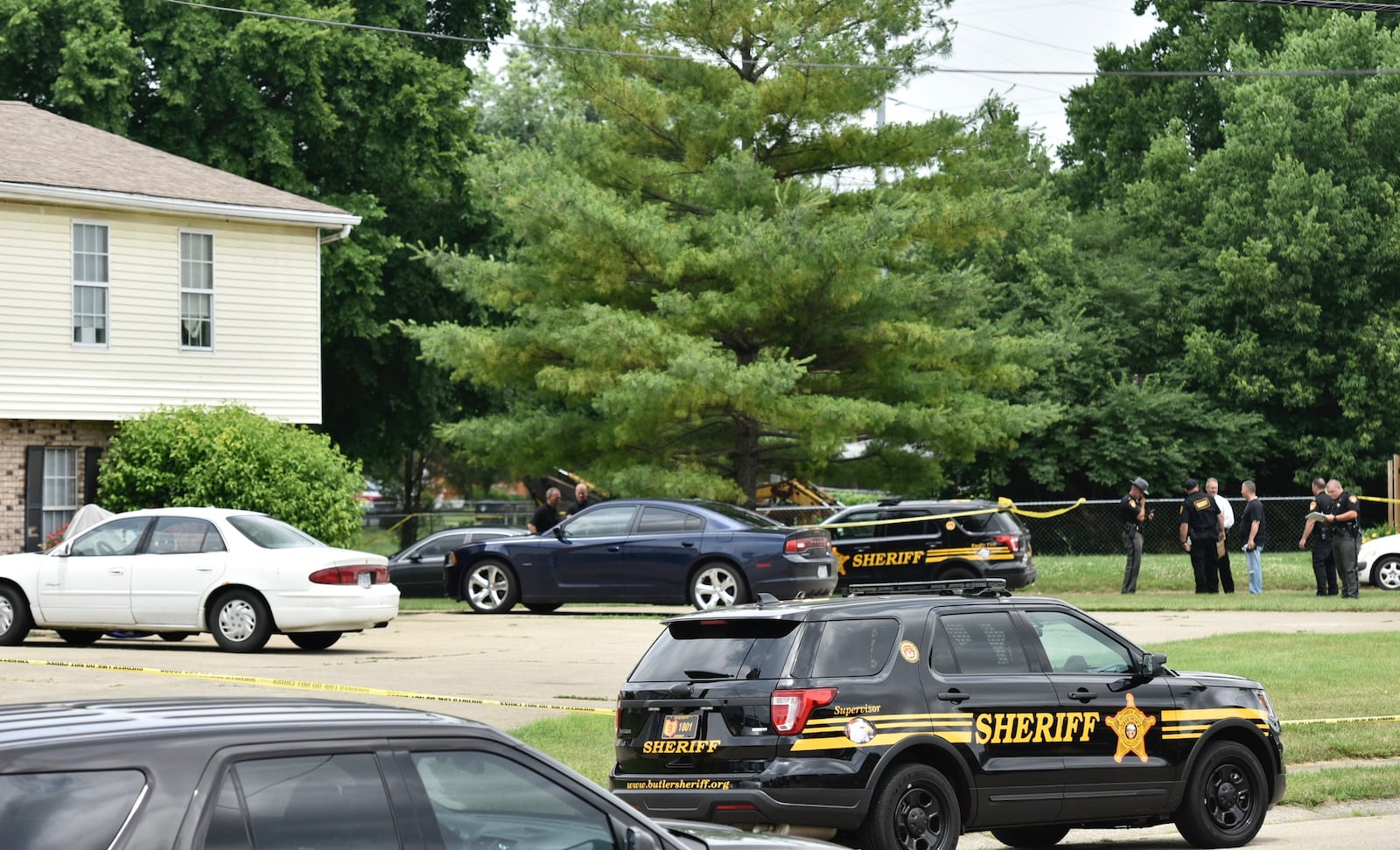 Police found one woman dead in a Trenton home after a gunfire exchange with a man. 