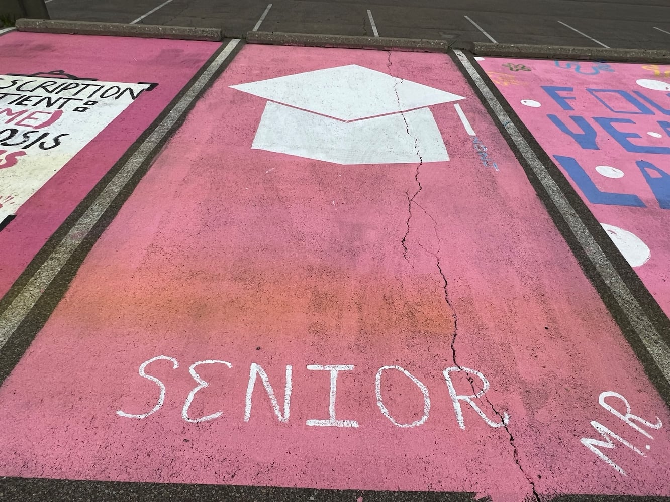 Fairfield High School senior parking lot spaces