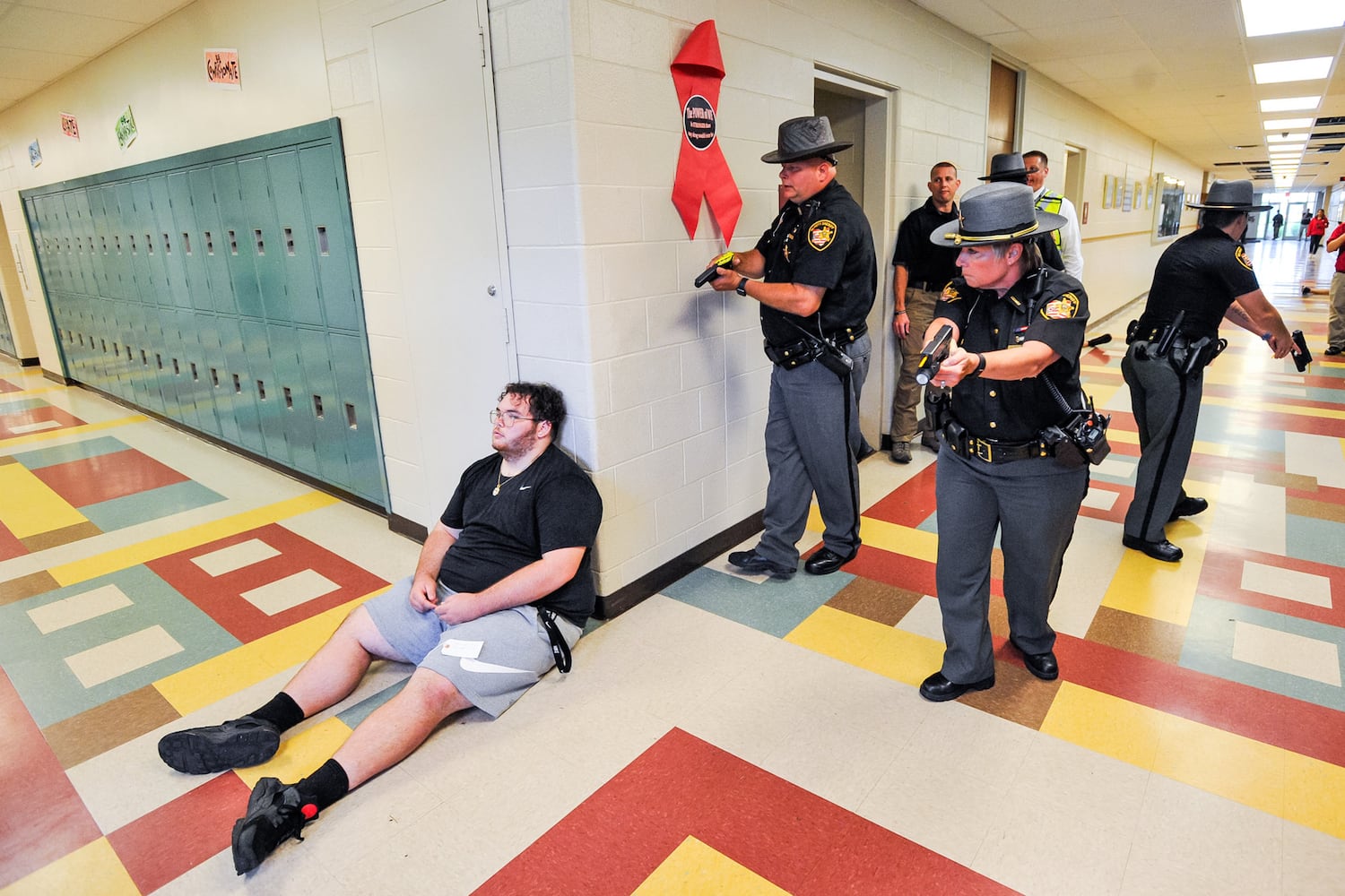 Active shooter training at Ross Middle School