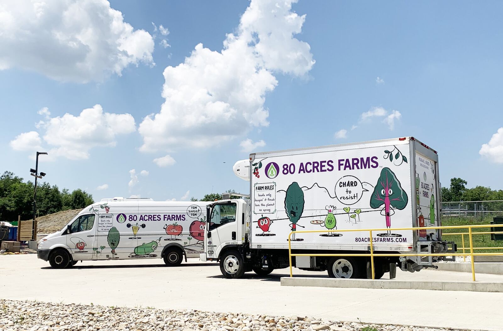 These are two of the three “Veggie Vans” that will be used to transport fresh produce to areas of Butler County and elsewhere that are “grocery deserts,” and where people can use nutritious foods. PROVIDED