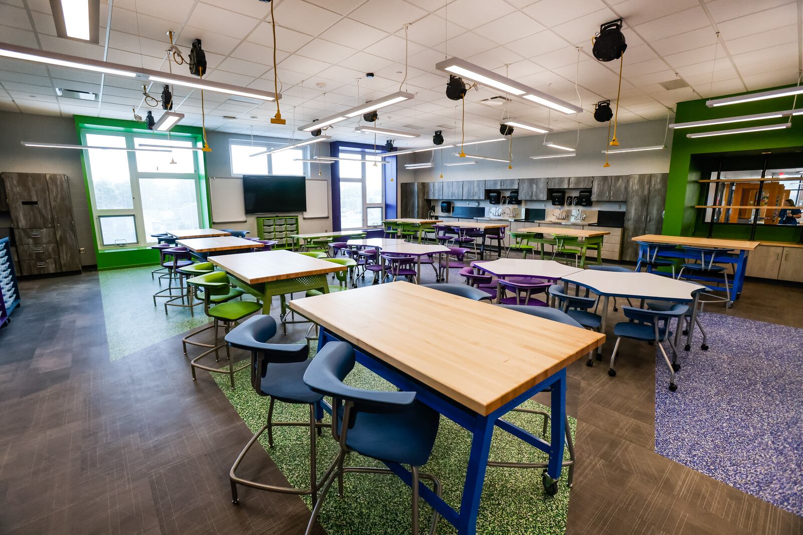 The new school year started with a new addition to Rosa Parks Elementary School in Middletown. A $10 million expansion was recently completed housing mostly fourth and fifth grade classrooms, library, science area and multi-use open learning spaces. NICK GRAHAM / STAFF