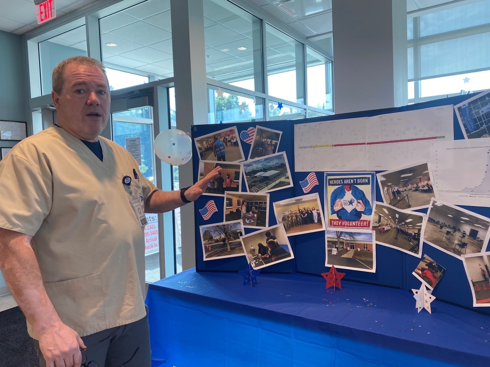 Don Brannen, an epidemiologist with Greene County Public Health, highlights the work of volunteers who helped with vaccines and more during the pandemic. EILEEN McCLORY