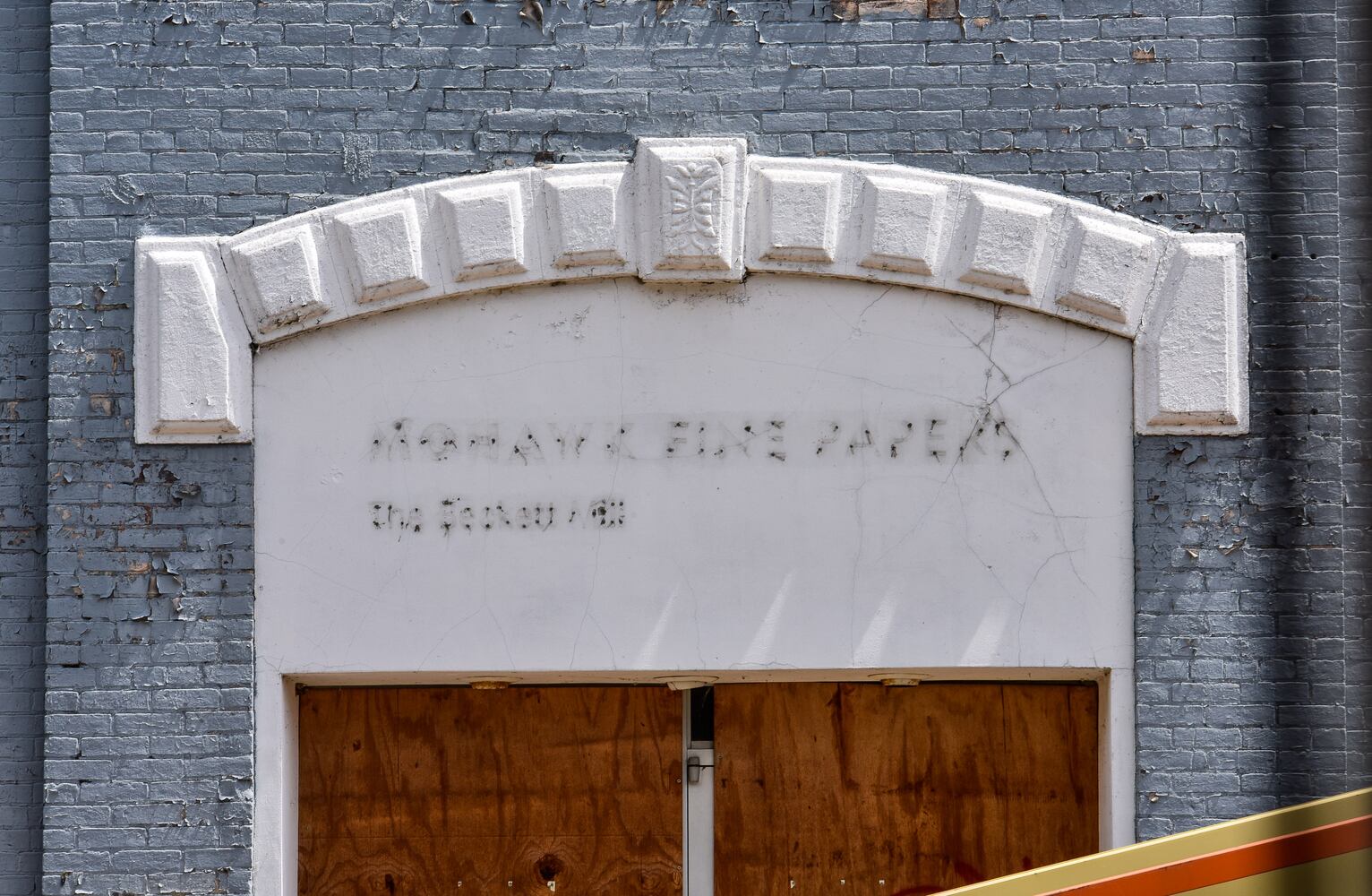 Architectural details salvaged from former Beckett Mill-Mohawk Fine Papers  office building in Hamilton