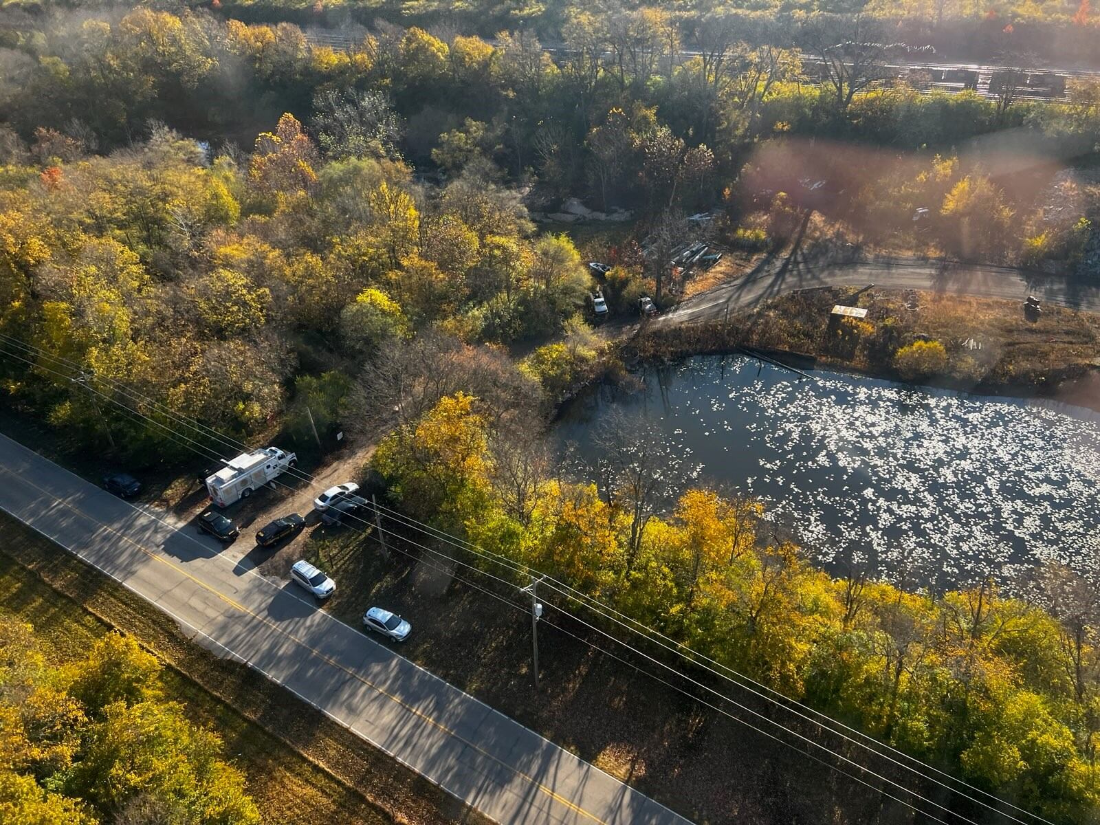 The Butler County Sheriff's Office searched Thursday morning for a suspect who may have jumped in the water in St. Clair Twp. to avoid apprehension SUBMITTED