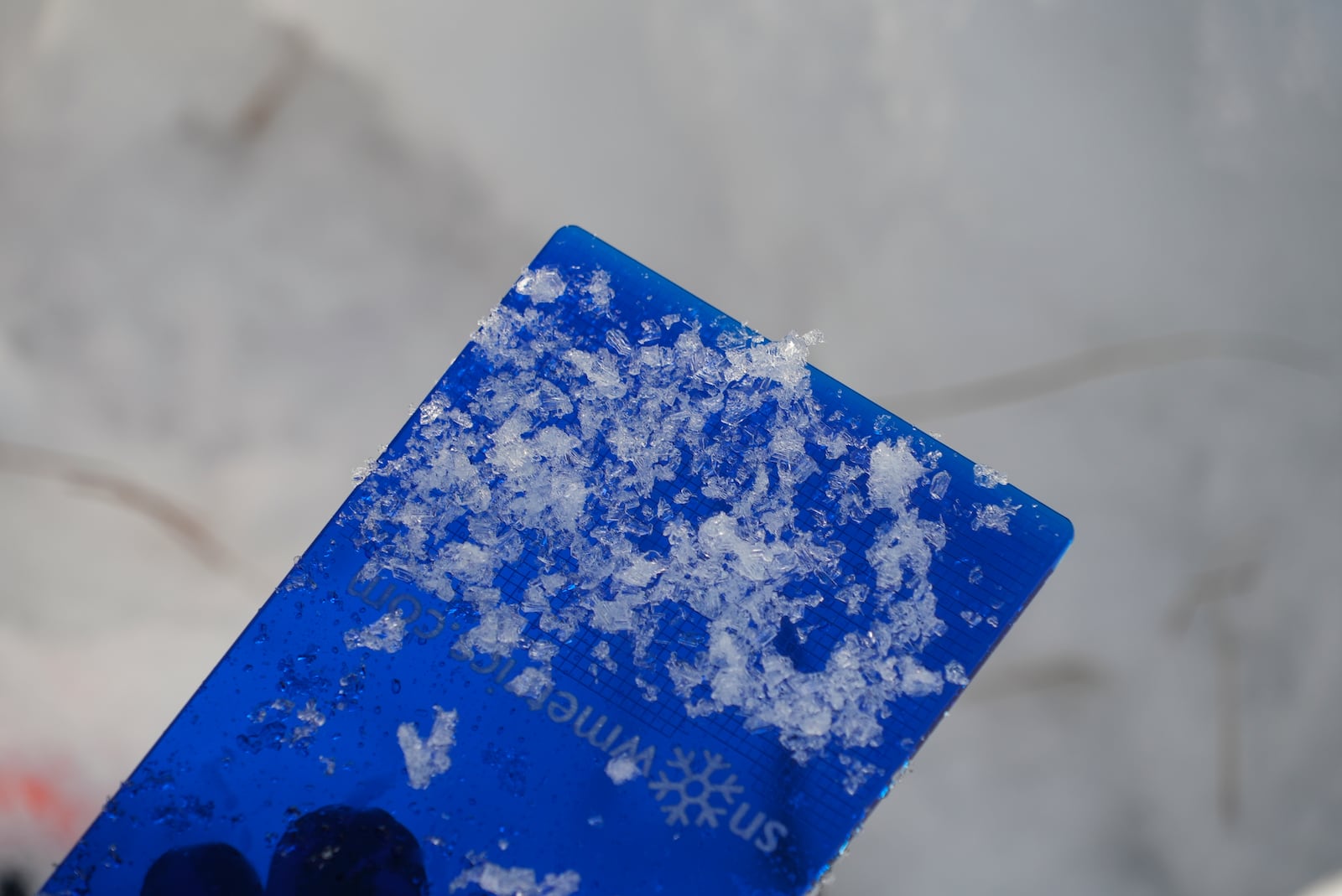 Depth hoar, a crystalized, weak layer of snow, is seen Wednesday, March 5, 2025, in Leadville, Colo. (AP Photo/Brittany Peterson)