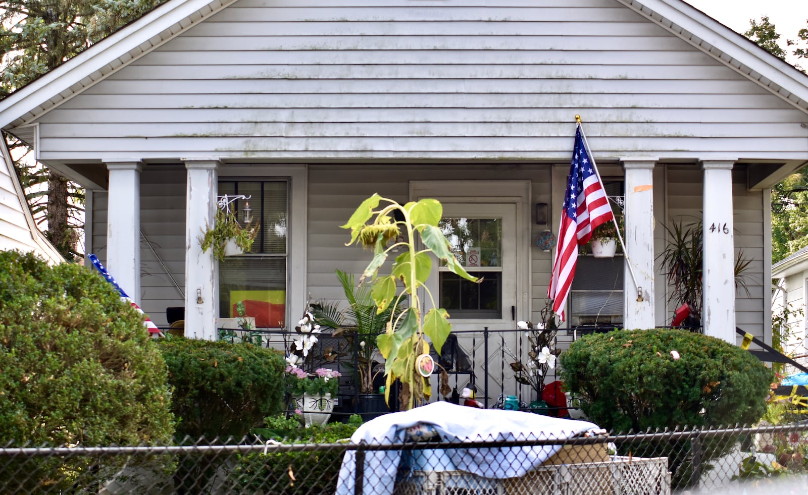 Firefighters were call to a residence in the 400 block of Mill Road about 5:16 p.m. on Tuesday, Sept. 22, 2020, and found a man on the porch injured, according to Trevor Snider, Hamilton fire investigator. NICK GRAHAM / STAFF