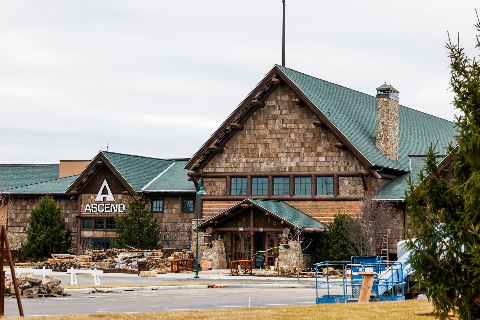 Construction continues on the new Bass Pro Shops store Tuesday, Jan. 2, 2024 in West Chester Township. NICK GRAHAM/STAFF