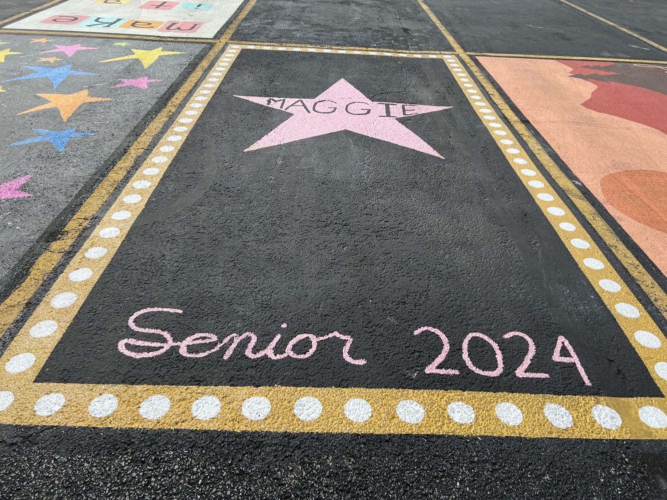 Badin High School senior parking lot spaces