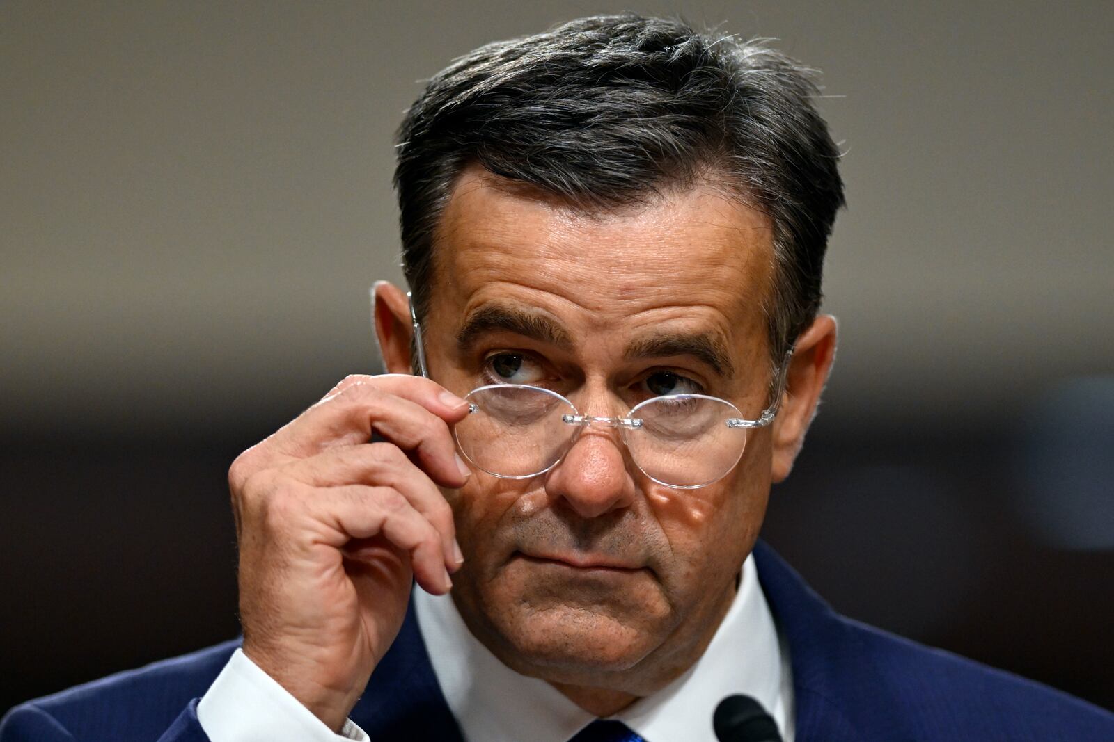 John Ratcliffe, President-elect Donald Trump's choice to be the Director of the Central Intelligence Agency, appears before the Senate Intelligence Committee for his confirmation hearing, at the Capitol in Washington, Wednesday, Jan. 15, 2025. (AP Photo/John McDonnell)