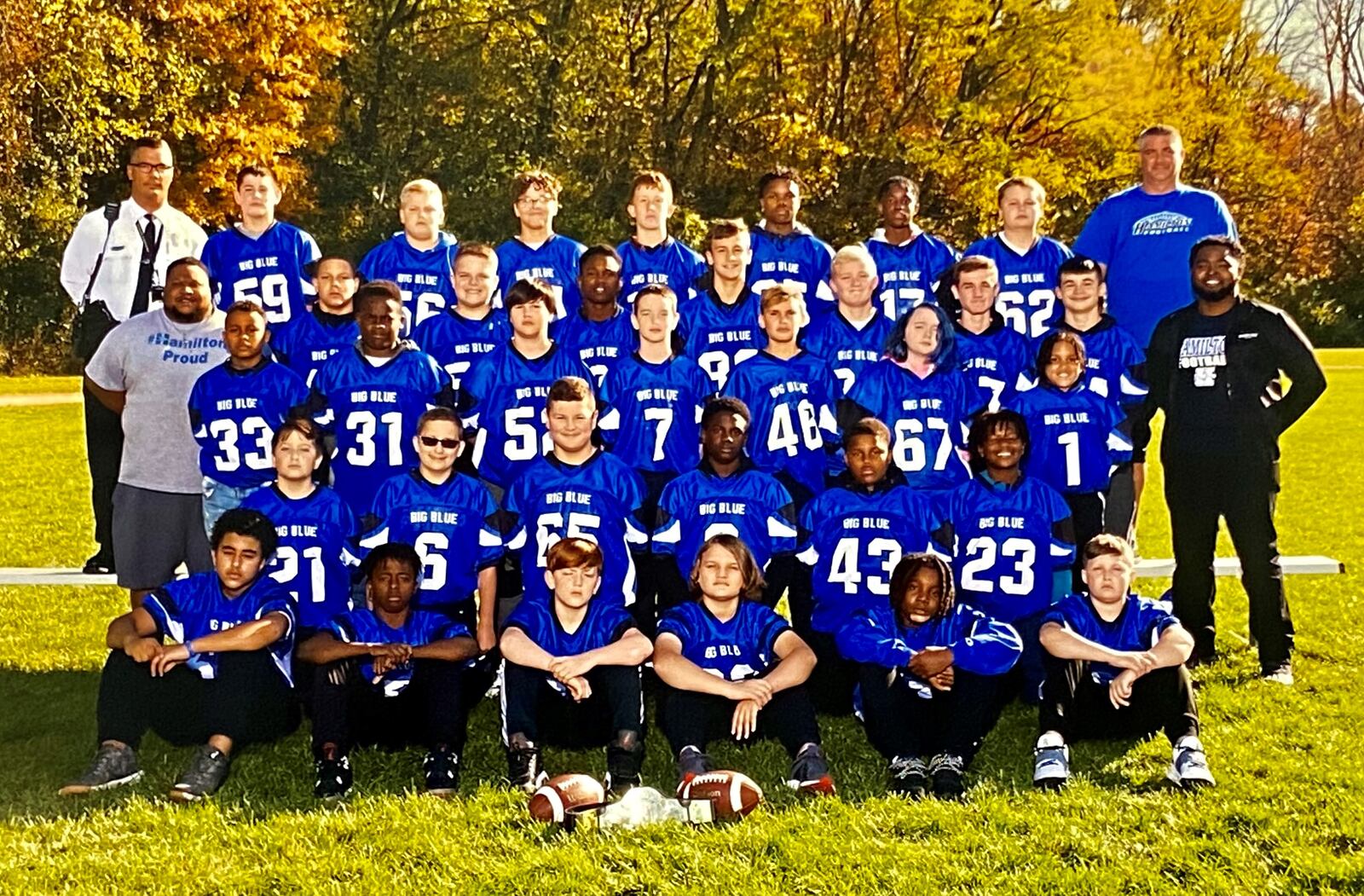 Hamilton's seventh-grade football team recently completed a 7-0 season. CONTRIBUTED