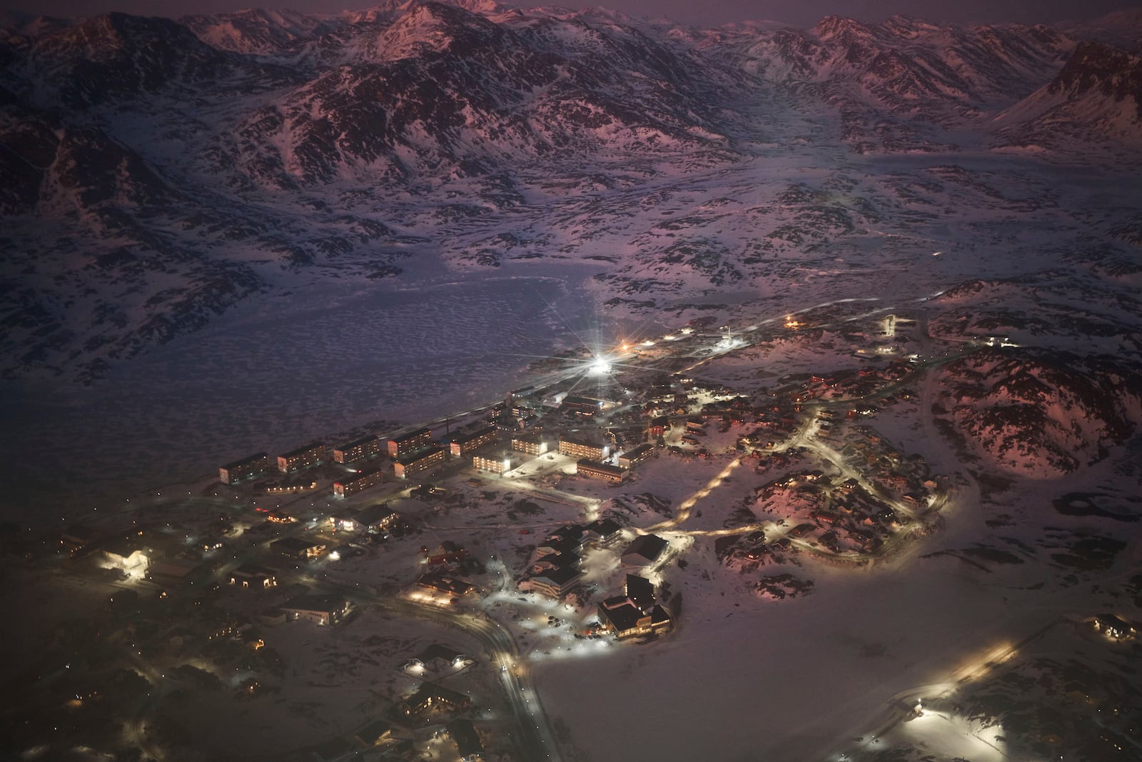 A general view of Sisimiut, Greenland, Wednesday Feb. 18, 2025. (AP Photo/Emilio Morenatti)