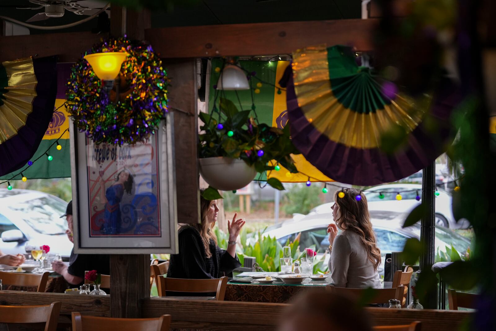 Patrons dine for lunch at Cafe Degas near City Park in New Orleans, Wednesday, Jan. 29, 2025. (AP Photo/Gerald Herbert)