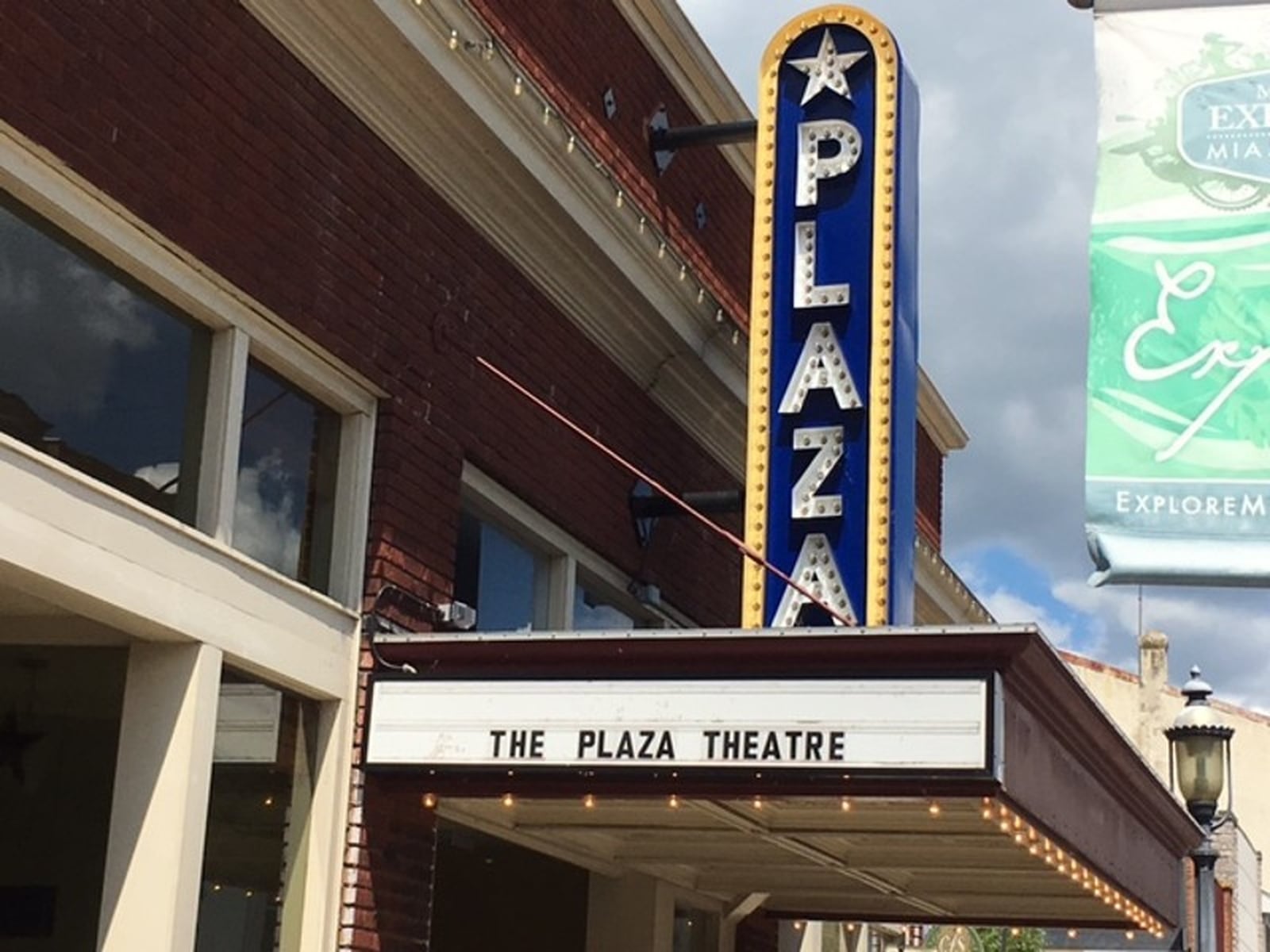 The Historic Plaza Theatre in downtown Miamisburg recently topped its goals of 42,000 attendees in its first three years since reopening on Christmas Day 2015. NICK BLIZZARD/STAFF